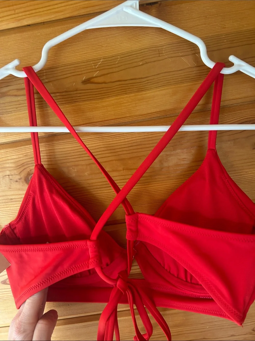 Shade & Shore Red Strappy Bikini Top